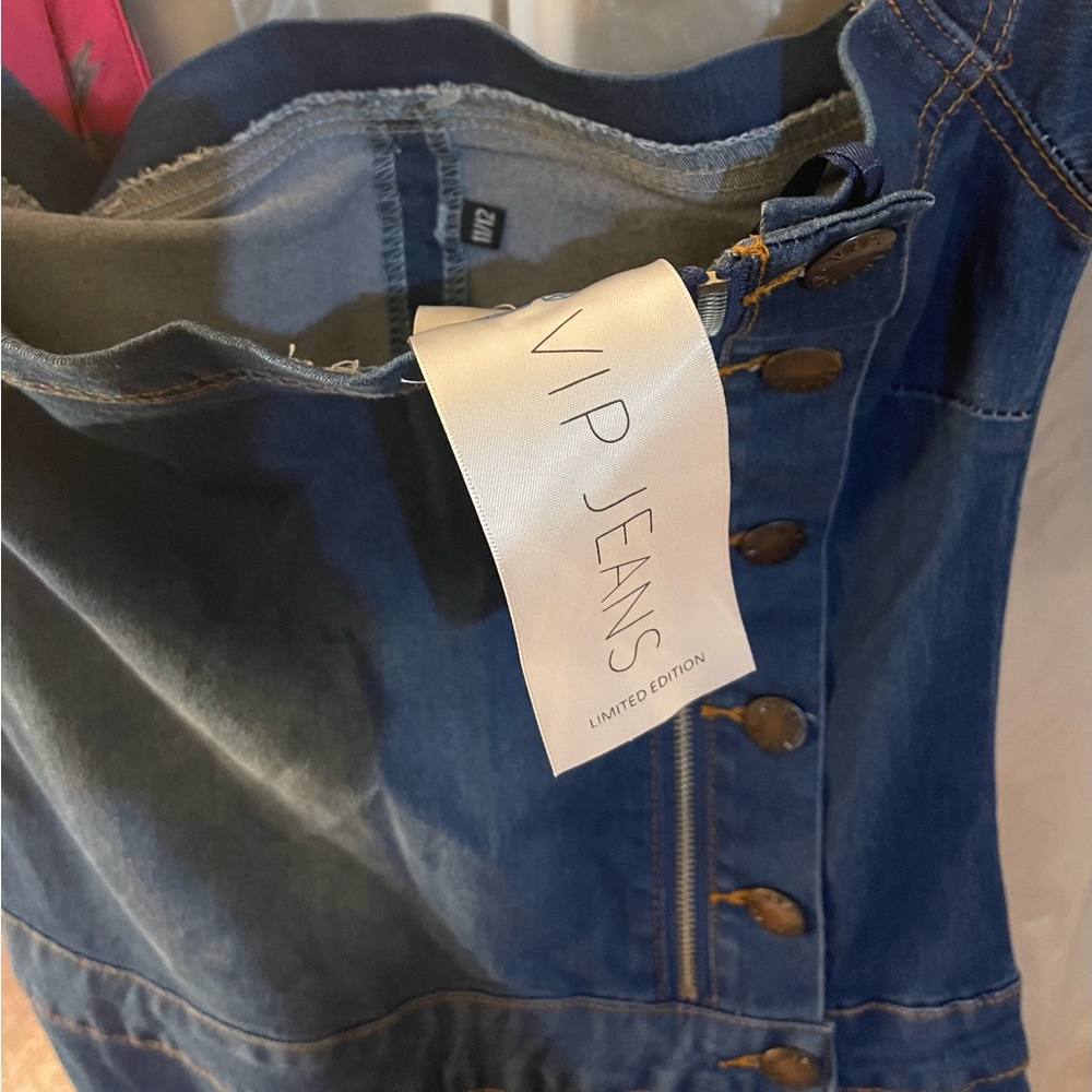 VIP Women's Classic Blue Jeans Overalls